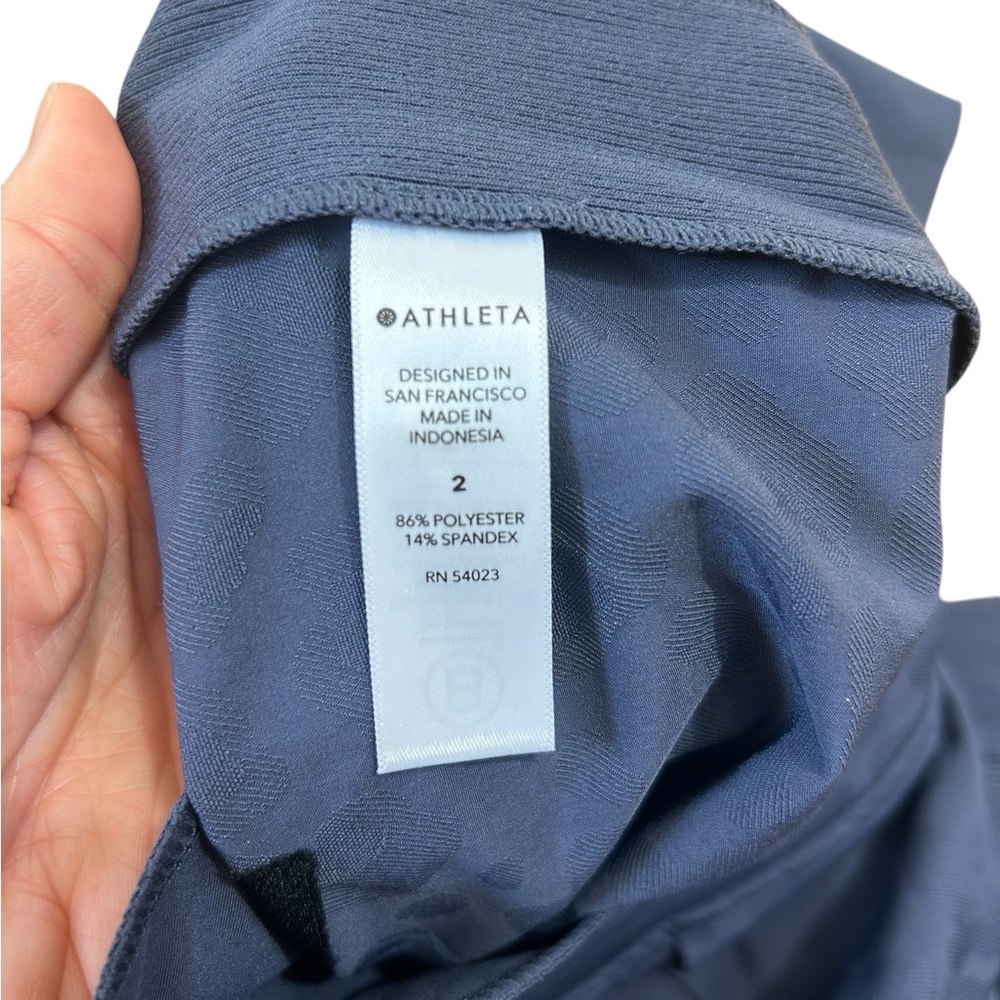 Athleta Brooklyn Textured Ankle Pants Blue size 2- also selling matching jacket - Picture 8 of 8